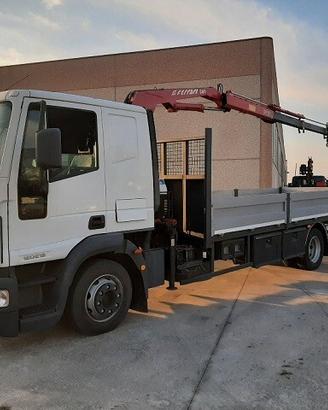 IVECO ML 120 E 18 con cassone fisso e gru idr.