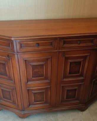 credenza vintage legno 4 ante 2 cassetti anni 80