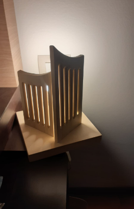 Lampada abat-jour legno