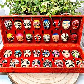 Maschere dell'Opera Cinese in miniatura 32 Pezzi