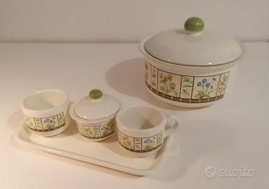 Set  2 tazzine caffè con biscottiera Deruta