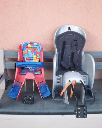 Seggiolini bici bambino anteriore e posteriore