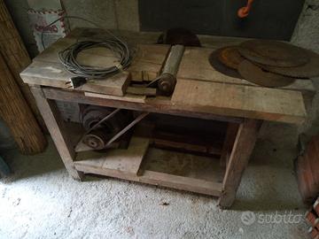 Vecchio banco sega elettrico