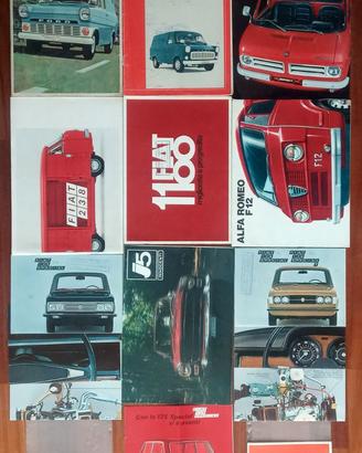 Depliant automobili e furgoni anni '60/'70