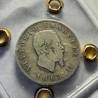 VITTORIO 1863 T 2 LIRE ARGENTO