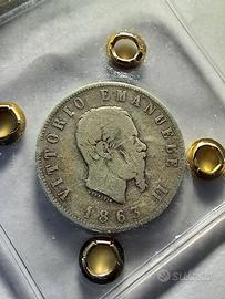 VITTORIO 1863 T 2 LIRE ARGENTO