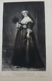Rembrandt Pinx/Flameng Acquaforte Portrait. 