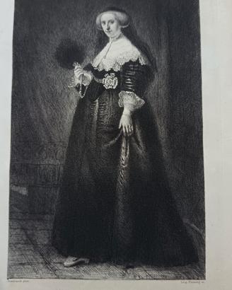 Rembrandt Pinx/Flameng Acquaforte Portrait. 