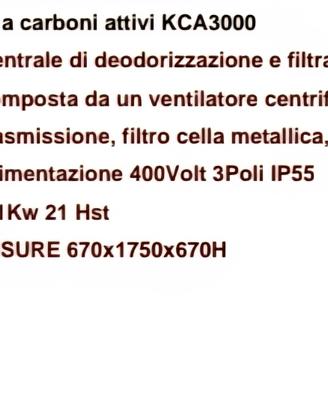 cappa e centralina a carboni attivi