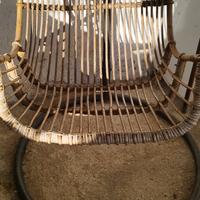 Sedia sospesa in rattan 