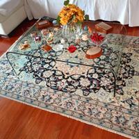 Tavolino da salotto in cristallo curvato