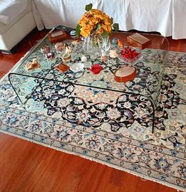 Tavolino da salotto in cristallo curvato