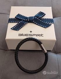 Bracciale in pelle intrecciata da uomo Bluespirit