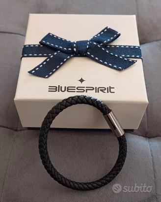 Bracciale in pelle intrecciata da uomo Bluespirit
