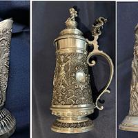 tris boccali in peltro