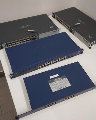 Switch da rack 19" 48 cm Netgear e HP