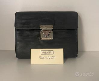 Portafoglio Louis Vuitton, in pelle Epi nera.
