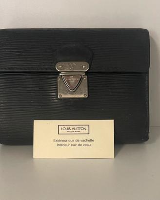 Portafoglio Louis Vuitton, in pelle Epi nera.