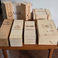 lotto scatole in legno di vini