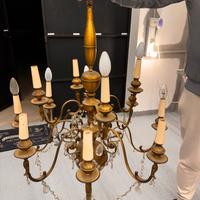 lampadario in ottone anni 60