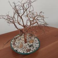 Centrotavola artistico pianta ornamentale in rame