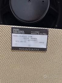 Peavy Classic 50 testata e cassa 1x15