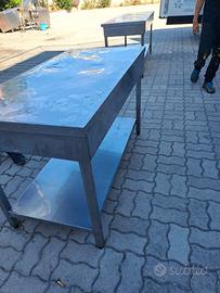 banco/tavolo acciaio inox 70x140