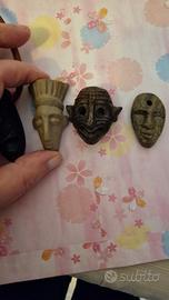  Maschere Sarde in Ossidiana e Legno 