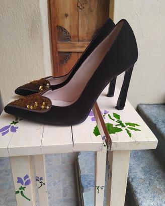 Scarpe donna décolleté Vero cuoio 
