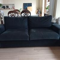 Divano letto matrimoniale in velluto nero Ikea