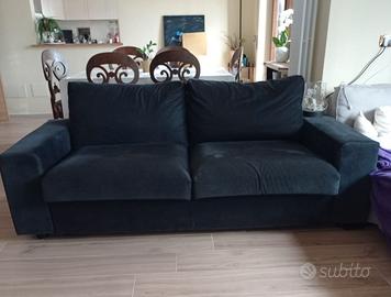 Divano letto matrimoniale in velluto nero Ikea