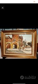 Quadro olio Roma sparita 