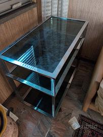 Tavolino a specchio con ruote