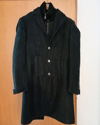 Cappotto Versace Elegante Uomo Nero 48