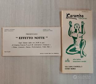 Volantini A. 80 Roma/ Club Caramba-Cinema Vittoria