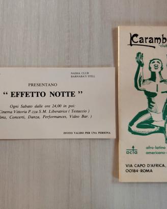Volantini A. 80 Roma/ Club Caramba-Cinema Vittoria