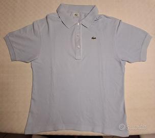 polo Lacoste da donna slim fit azzurra