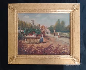 Quadro dipinto olio su pannello 