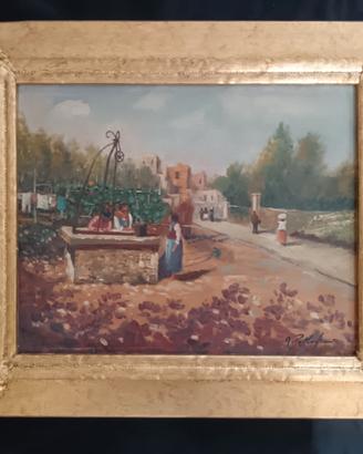 Quadro dipinto olio su pannello 