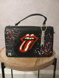 borsa ecopelle dipinta a mano