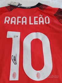 Maglia calcio Rafa leao 10 autografata con certifi