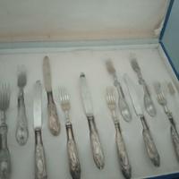 Set posate argento 800