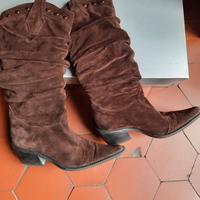 Stivali camperos camoscio marrone n.36