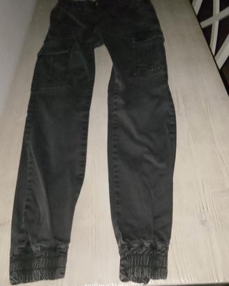 pantaloni cargo grigi 11-12 anni