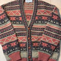 Cardigan maglione vintage con alpaca e lana