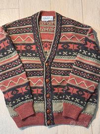 Cardigan maglione vintage con alpaca e lana