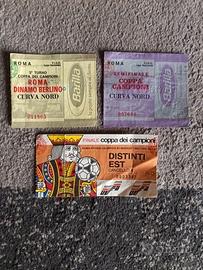 Rari 3 biglietti Roma Coppa  Campioni 1983/1984