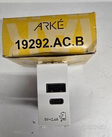 alimentatore serie civile vimar arkè 19292.AC.B