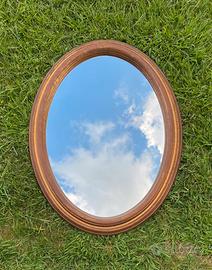 Specchio Vintage con Cornice in Legno riflessi oro