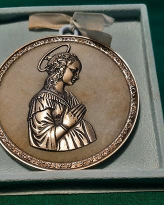 Medaglione da culla in argento 800 fine anni 60